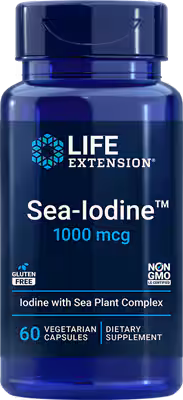 Life Extension Sea-Iodine™ 1000 mcg 60 vcaps, морський йод для підтримка щитоподібної залози
