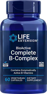 Life Extension BioActive Complete B-Complex 60 vcaps, біоактивні вітаміни групи B
