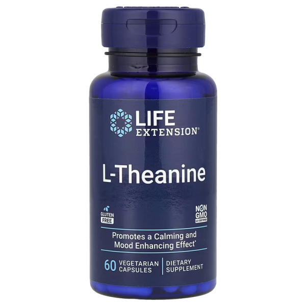 Life Extension L-Theanine 60 vcaps, л-теанін для спокою та розслаблення