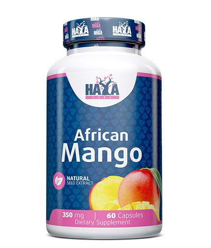 Haya Labs African Mango 350 mg 60 caps, екстракт манго, жироспалювач