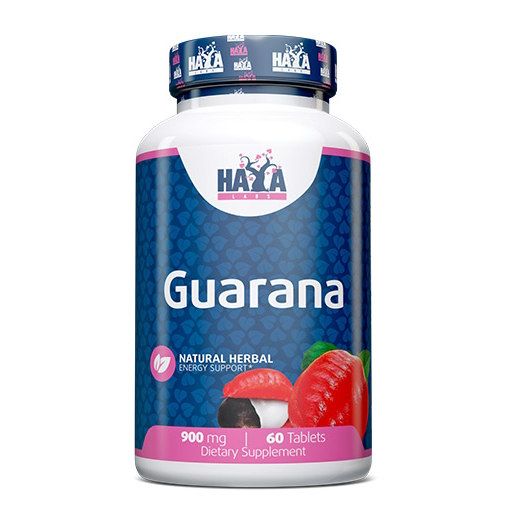 Haya Labs Guarana 900 мг - 60 таб, гуарана для підвищення енергії