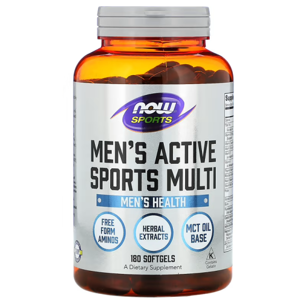 NOW Foods Men's Active Sports Multi 180 softgels, спортивні мультивітаміни для чоловіків