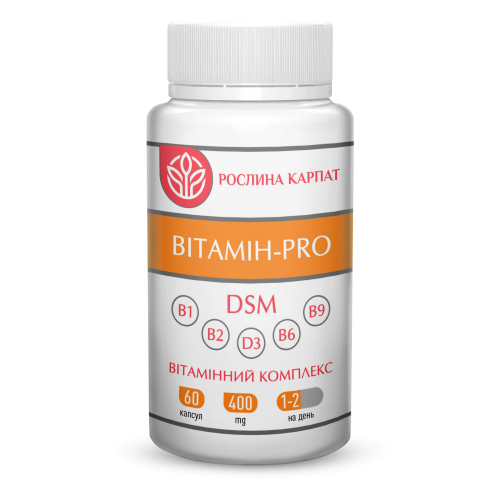 Рослина Карпат Вітамін PRO 60 капсул, збалансований вітамінний комплекс