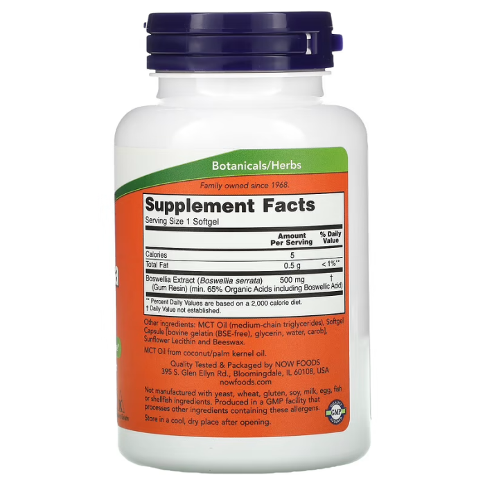 NOW Foods Boswellia Extract 500 mg 90 softgels, екстракт босвелії