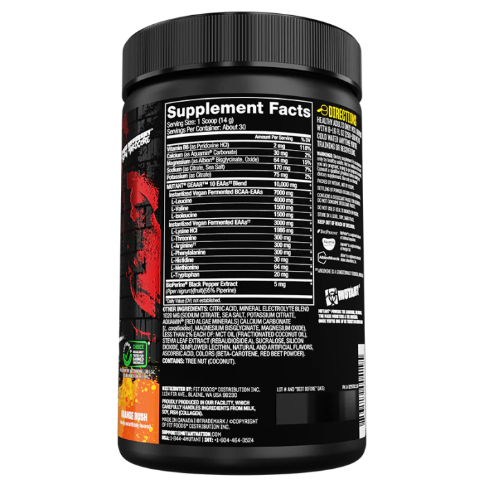 Mutant GEAAR Complete Essential Amino Acids 420 g, незамінні амінокислоти для спортсменів