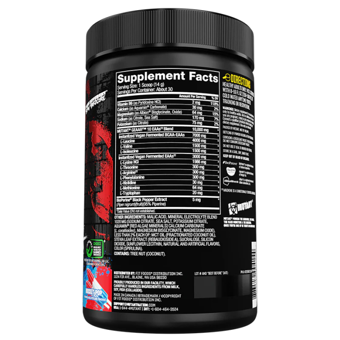 Mutant GEAAR Complete Essential Amino Acids 420 g, незамінні амінокислоти для спортсменів
