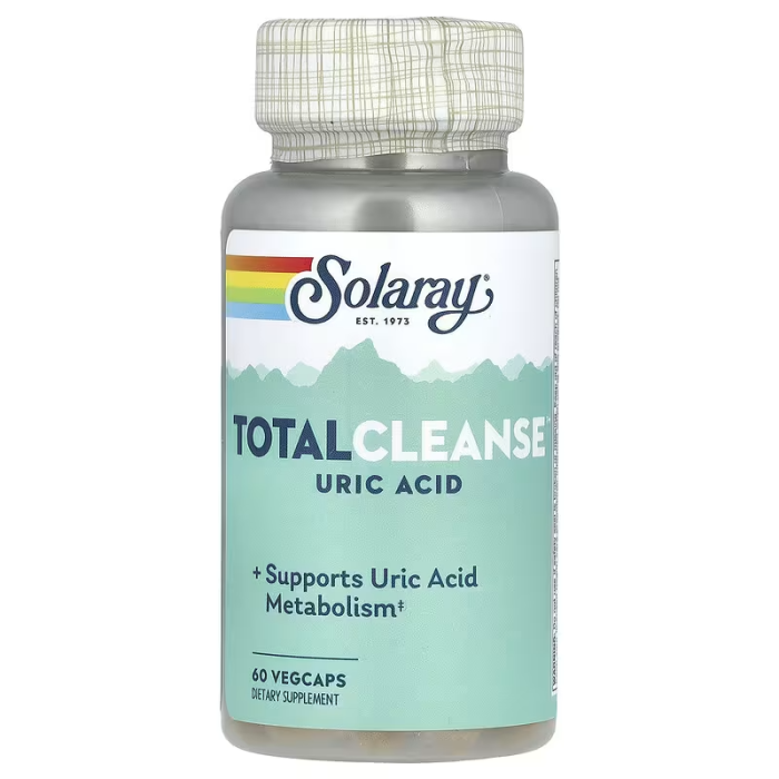 Solaray Total Cleanse Uric Acid 60 caps, вітаміни для нормалізації обміну сечової кислоти
