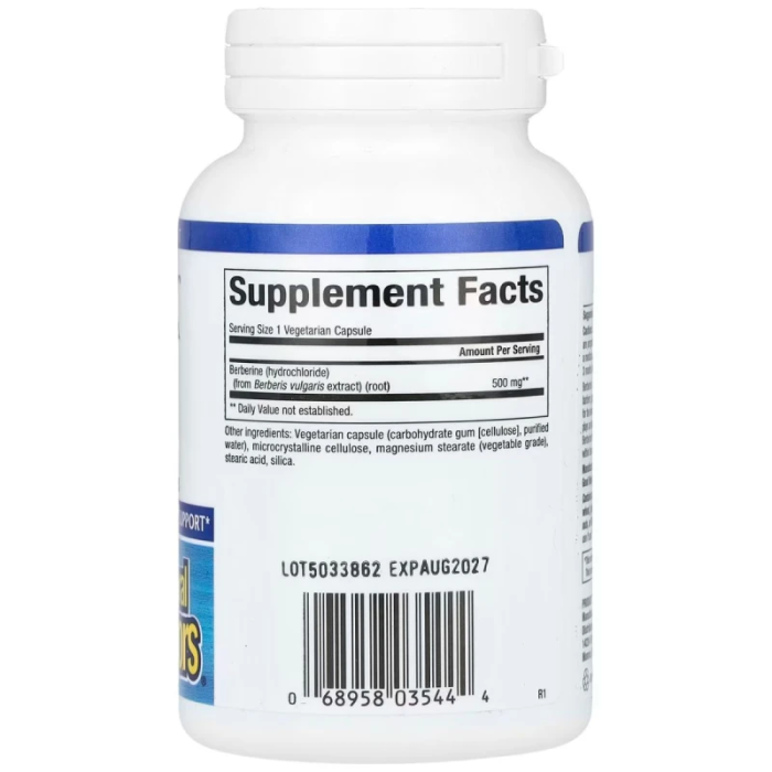 Natural Factors WellBetX Berberine 500 mg 60 vegcaps, берберин для контроля уровня глюкозы