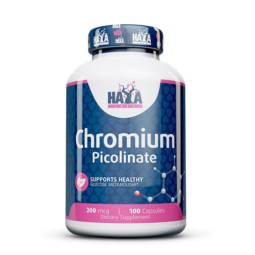 Haya Labs Chromium Picolinate 200 мкг - 100 капс, хром піколінат для контролю ваги та підтримки серцево-судинної системи