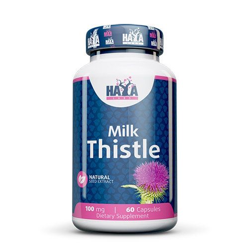 Haya Labs Milk Thistle 100 мг - 60 капс, розторопша для підтримки функцій печінки, очищення організму та антиоксидантного захисту