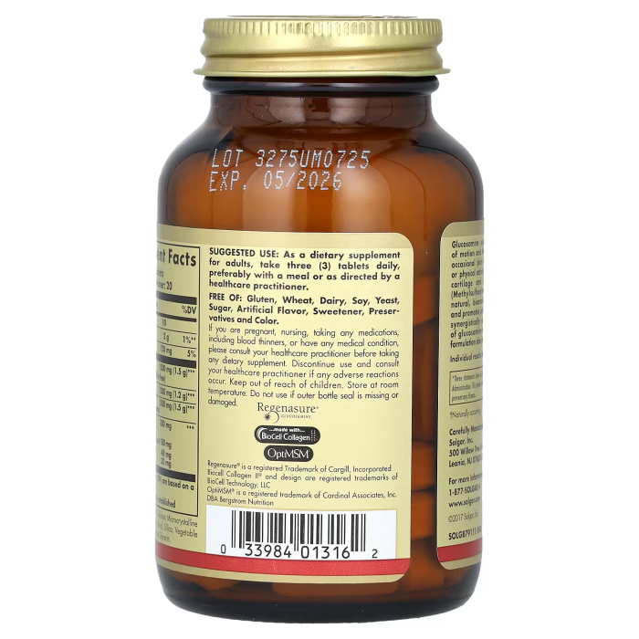 Solgar Glucosamine Hyaluronic Acid Chondroitin MSM 60 tabs, для підтримки суглобів, хрящів та зв’язок