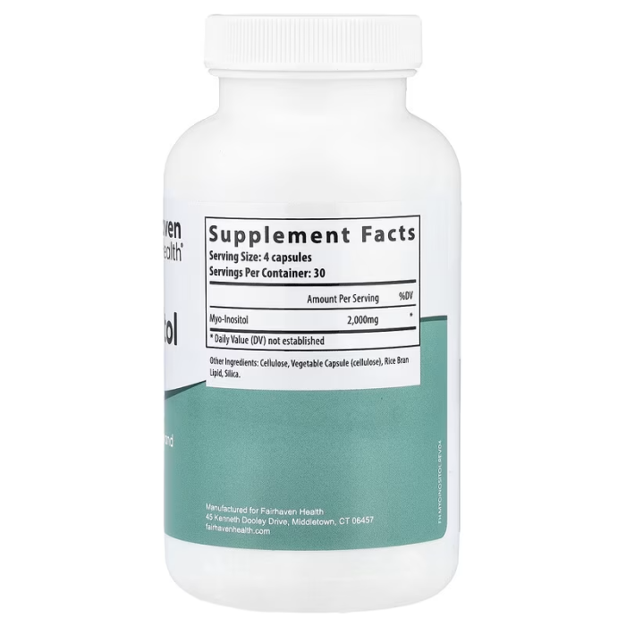 Fairhaven Health Myo-Inositol 120 caps, міоінозитол для метаболічного та гормонального балансу