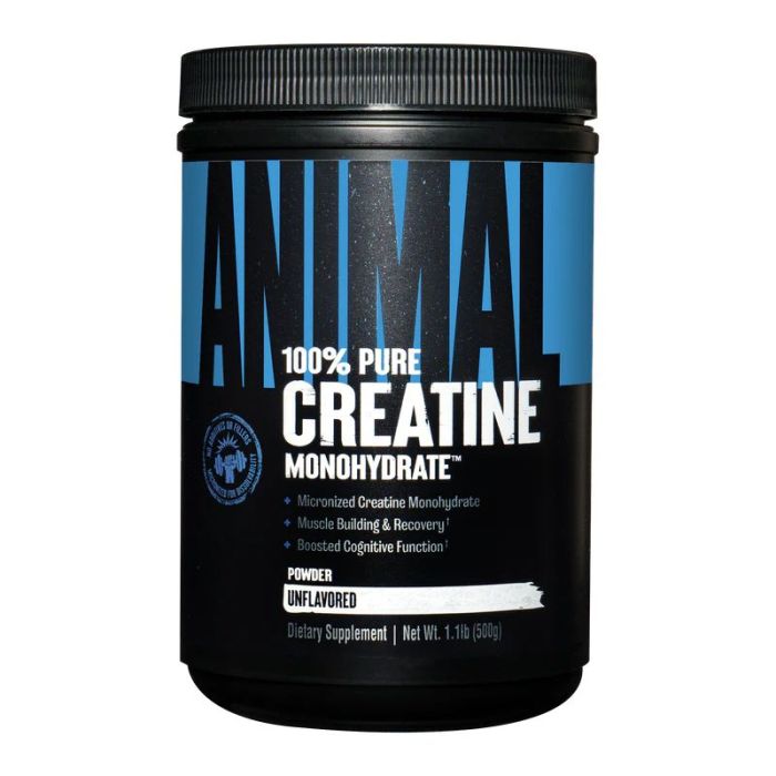 Animal Creatine Powder 500 gr, креатин моногідрат для зміцнення та нарощування м’язів