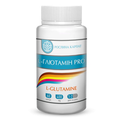 Рослина Карпат L-Глютамін Pro 400 mg 60 капсул, л-глютамін