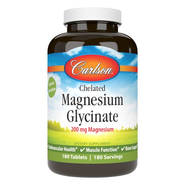 Carlson Laboratories Chelated Magnesium Glycinate 180 tabs магний глицинат
