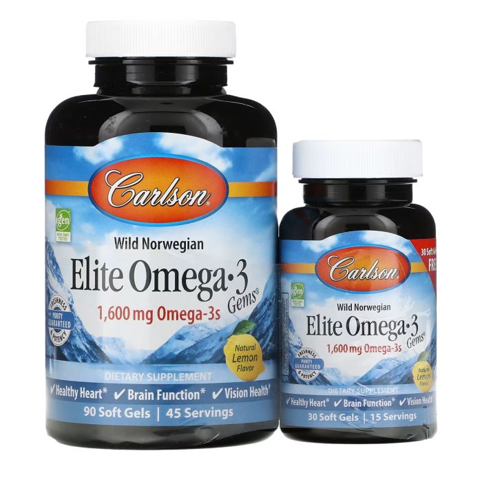 Carlson Labs Elite Omega-3 Gems 1600 mg - 90+30 softgels омега-3 рыбий жир