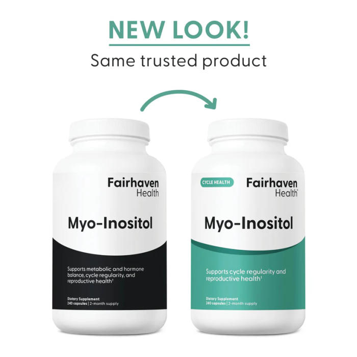 Fairhaven Health Myo-Inositol 240 капсул - інозитол для гормонального балансу