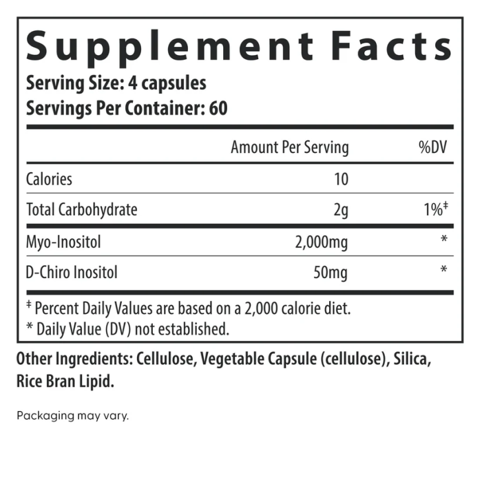 Fairhaven Health Myo + D-Chiro Inositol 240 капсул - комплекс інозитолів 40:1