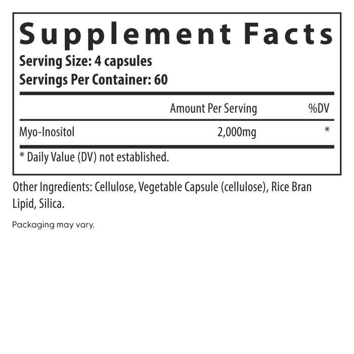 Fairhaven Health Myo-Inositol 120 caps, міоінозитол для метаболічного та гормонального балансу