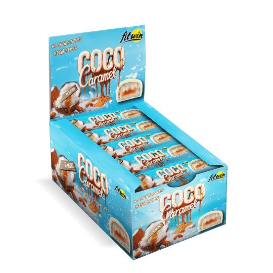 Fit-Win Coco Caramel 20x40g кокосовые батончики без сахара