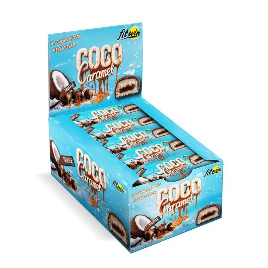 Fit-Win Coco Caramel 20x40g кокосовые батончики без сахара