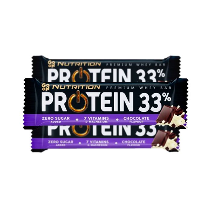 Go On Protein Bar 33% блок 50 гр. х 25 шт., протеїнові батончики зі смаком шоколаду