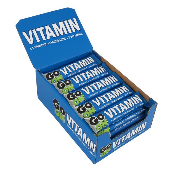 Go On Vitamin Bar блок 24 шт. х 50 г - кокосові батончики з магнієм, L-карнітином та вітамінами