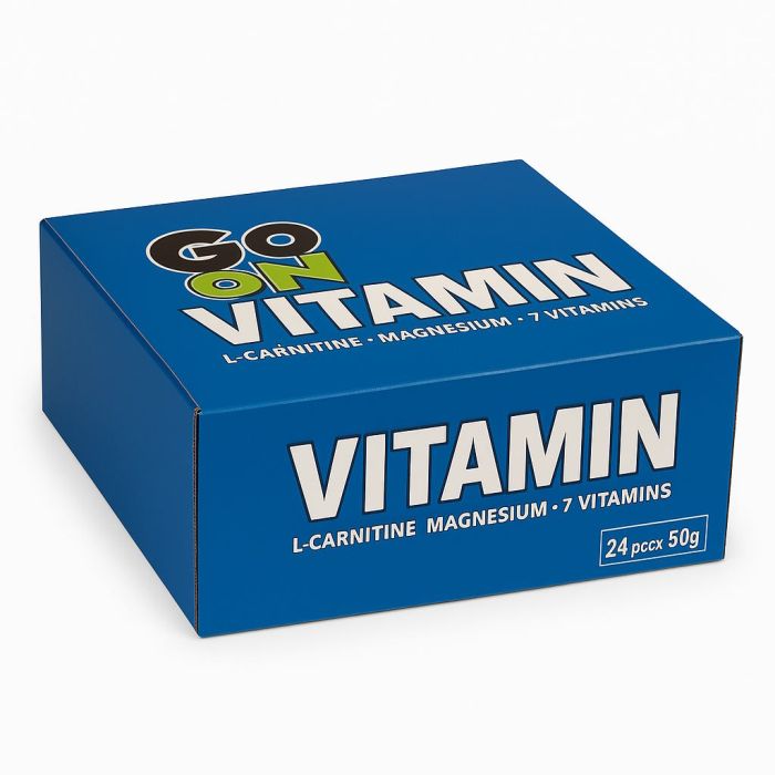 Go On Vitamin Bar блок 24 шт. х 50 г - кокосові батончики з магнієм, L-карнітином та вітамінами