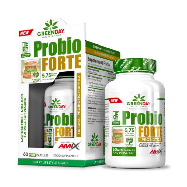Amix GreenDay ProVegan Probio Forte 60 веган капс, пробіотики для підтримки травної системи та зміцнення імунітету