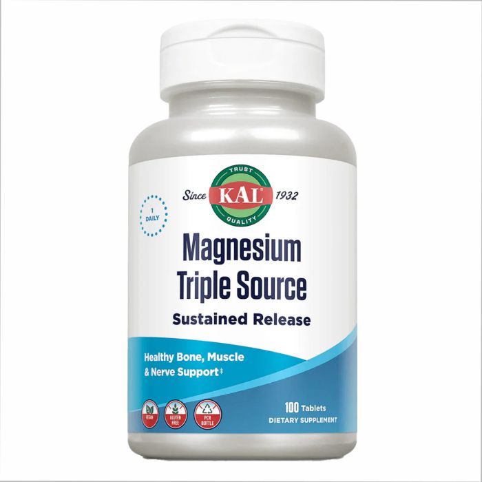 KAL Magnesium SR Triple Source 500 mg 100 tabs магний медленного высвобождения