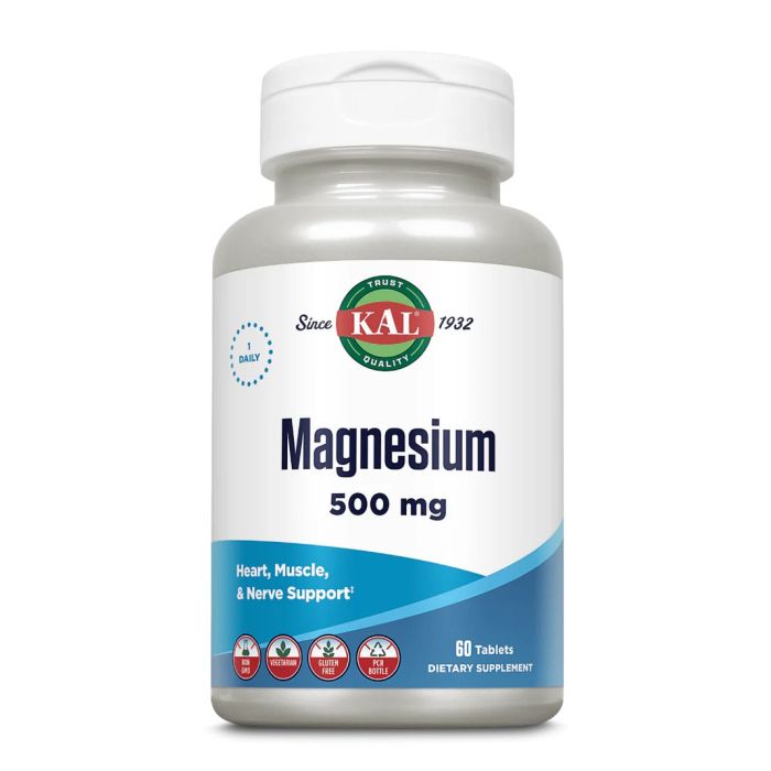 KAL Magnesium One Daily 500 mg - 60 таб, магній з аргініном та глютаміном