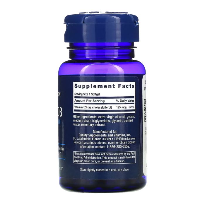 Life Extension Vitamin D3 125 mcg 5000 IU 60 softgels вітамін Д3