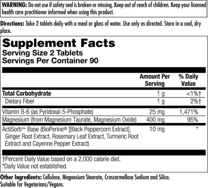 KAL Magnesium Taurate+ 180 Tablets