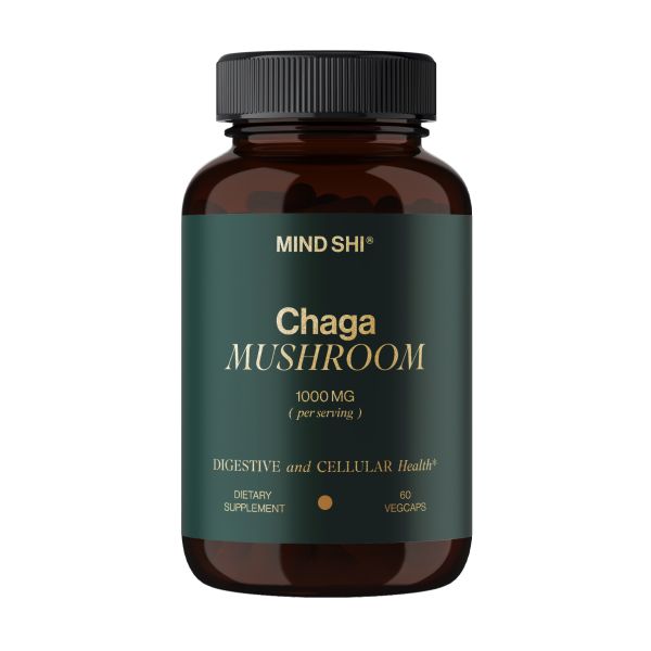 Mind Shi Chaga Mushroom 1000 mg - 60 veg caps, екстракт гриба чага
