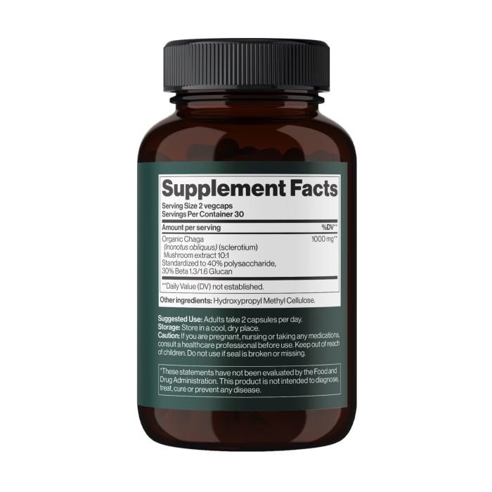 Mind Shi Chaga Mushroom 1000 mg - 60 veg caps, екстракт гриба чага