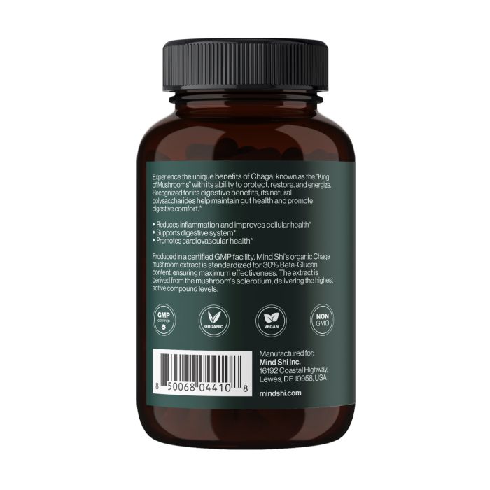Mind Shi Chaga Mushroom 1000 mg - 60 veg caps, екстракт гриба чага
