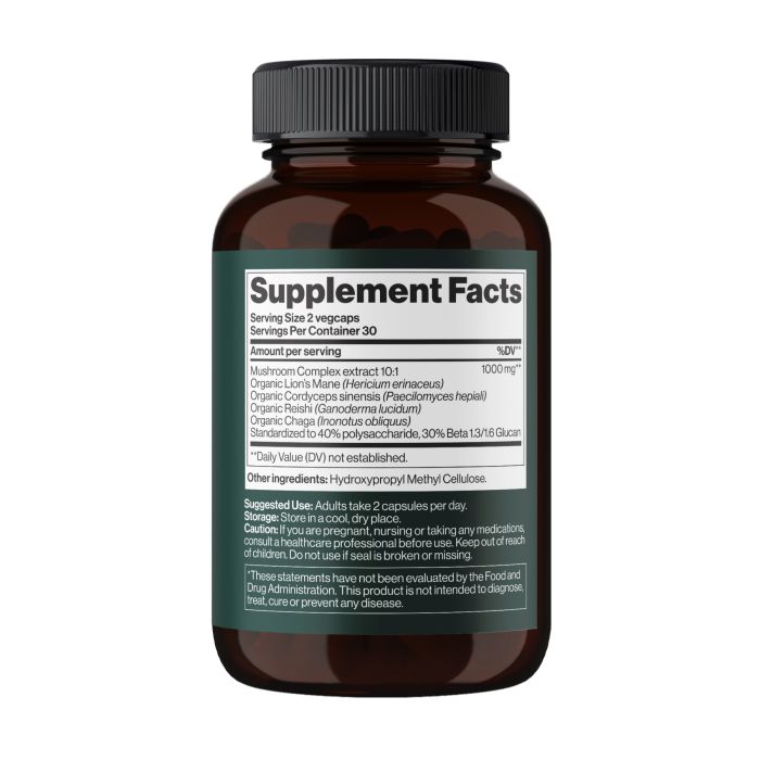 Mind Shi 4Mushroom Complex 1000 mg - 60 veg caps, комплекс з 4 грибів