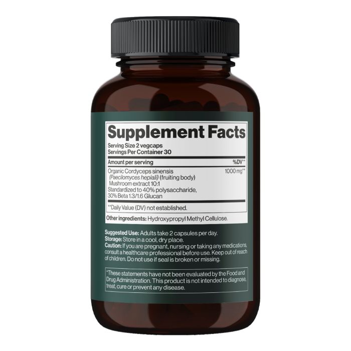 Mind Shi Organic Cordyceps Extract - 60 veg caps, екстракт гриба кордицепс