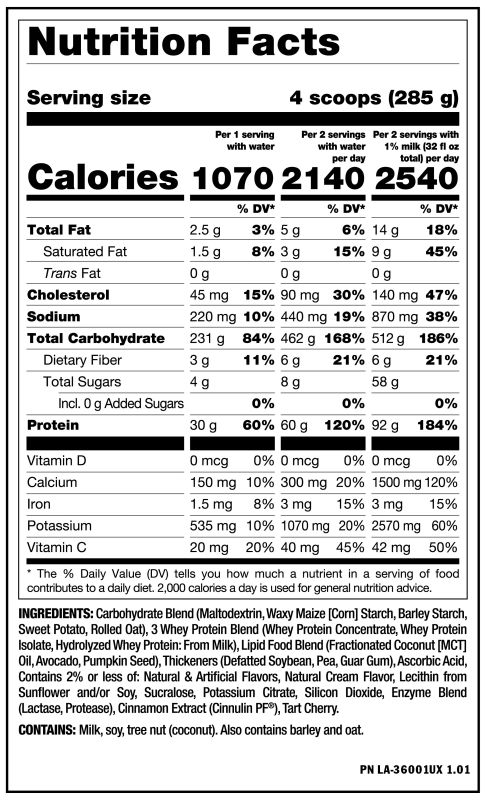 Mutant Mass Extreme 2500 5450 гр., гейнер для набору маси