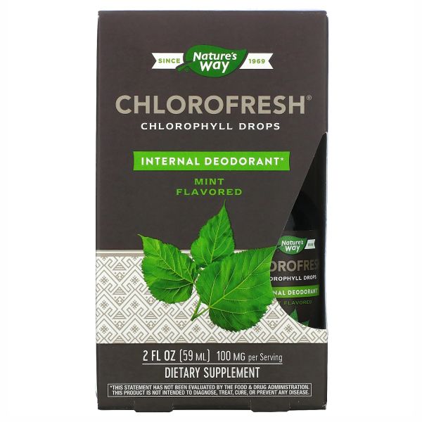 Nature's Way Chlorofresh® Mint 40X Liquid 59 мл концентрированные капли с хлорофиллом