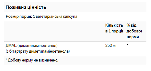 NOW Foods DMAE 250 mg 100 vcaps диметиламиноэтанол для работы мозга