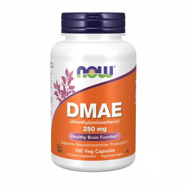 NOW Foods DMAE 250 mg 100 vcaps диметиламиноэтанол для работы мозга