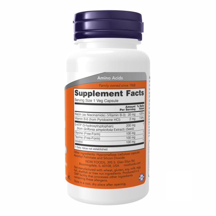 NOW Foods 5-HTP 200 mg 60 vcaps 5-гидрокситриптофан