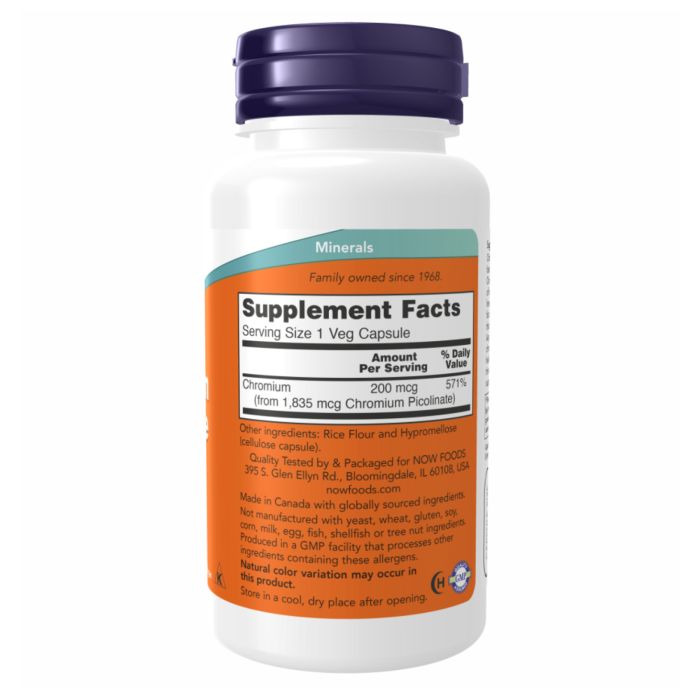 NOW Foods Chromium Picolinate 100 vcaps пиколинат хрома