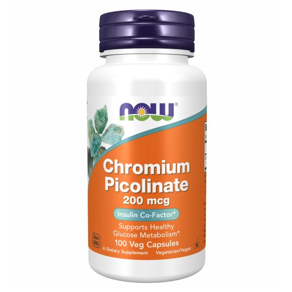 NOW Foods Chromium Picolinate 100 vcaps пиколинат хрома