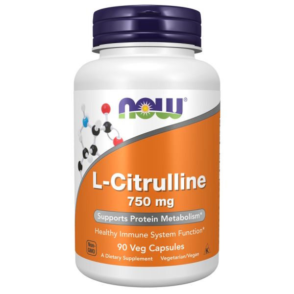 NOW Foods L-Citrulline 750 mg 90 vcaps, л-цитрулін
