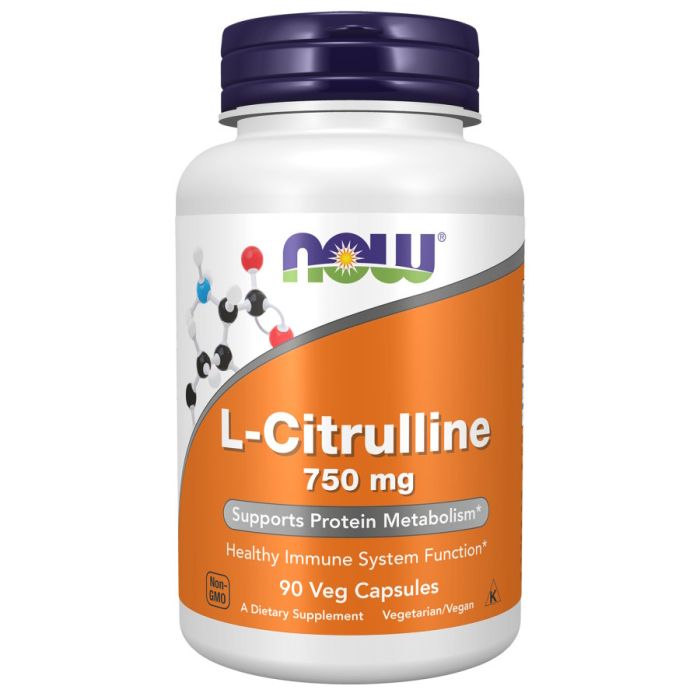 NOW Foods L-Citrulline 750 mg 90 vcaps, л-цитрулін
