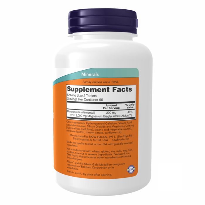 NOW Foods Magnesium Glycinate 180 tabs магній гліцинат