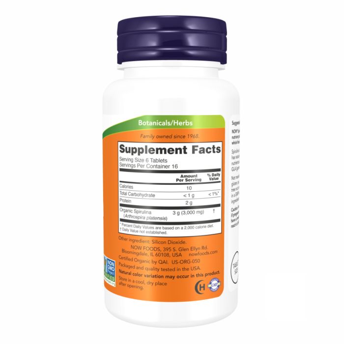 NOW Foods Spirulina 500 mg 100 tabs спіруліна