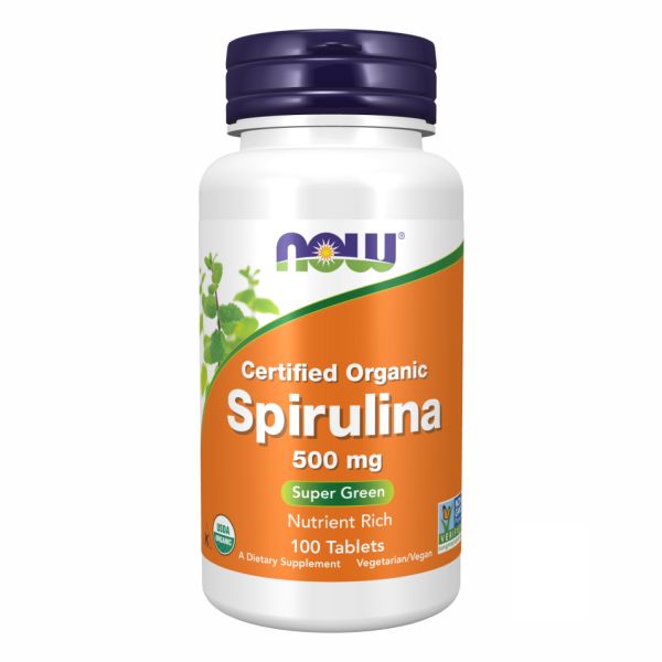 NOW Foods Spirulina 500 mg 100 tabs спіруліна